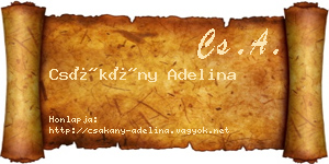 Csákány Adelina névjegykártya